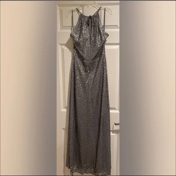 Formal Grey Sequins Dress (sleeveless) - Picture 2 of 2